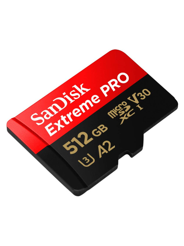 SanDisk SDXC 512GB Micro Extreme Pro 200MB/s A2 C10 V30 UHS-I US+Ad