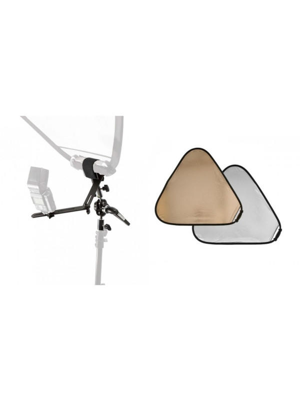 LASTOLITE LL LA2430 TRIPGRIP BRACKET + LASTOLITE LL LR3728 TRIGRIP REFLECTOR SUNLITE/SOFT SILVER 120CM