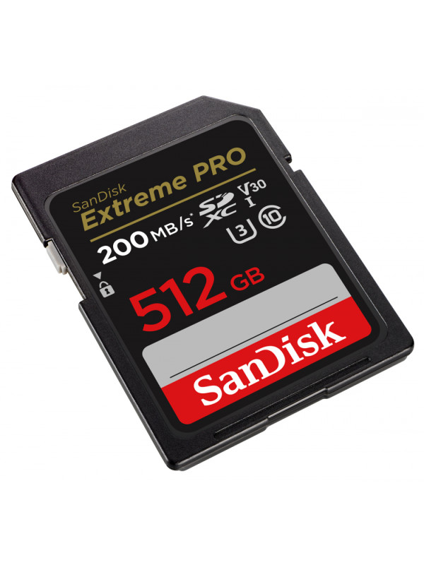 SanDisk SDXC 512GB Extreme Pro 200MB/s V30 UHS-I Class10 U3 V30