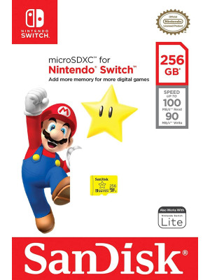 SanDisk SDXC 256GB micro 100MB/s R, 90MB/s W for Nintendo Switch