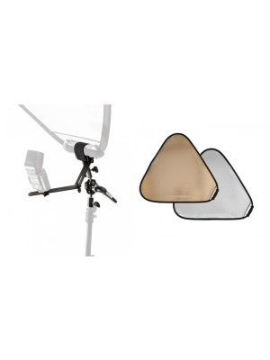 LASTOLITE LL LA2430 TRIPGRIP BRACKET + LASTOLITE LL LR3728 TRIGRIP REFLECTOR SUNLITE/SOFT SILVER 120CM