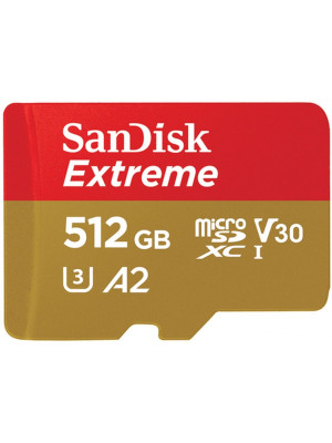 SanDisk SDXC 512GB Extreme micro 190MB/s UHS-I Class10 U3 V30+Ad