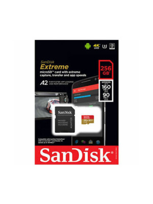 SanDisk SDXC 256GB Micro Extreme 160MB/s +SD Adap.