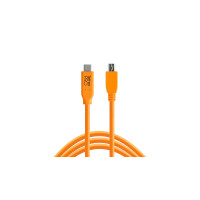 Tether Tools CUC2515ORG Pro USB-C 2.0 to Micro-B 5-Pin, 15(4,6m)