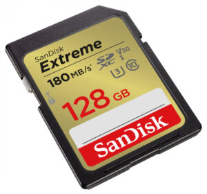 SanDisk SDXC 128GB Extreme, 180MB/s UHS-I Class10 U3 V30