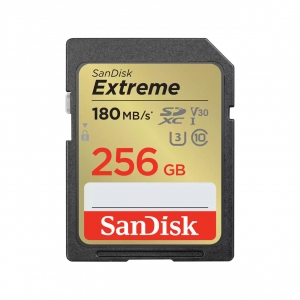 SanDisk SDXC 256GB Extreme, 180MB/s UHS-I Class10 U3 V30
