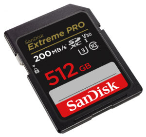 SanDisk SDXC 512GB Extreme Pro 200MB/s V30 UHS-I Class10 U3 V30