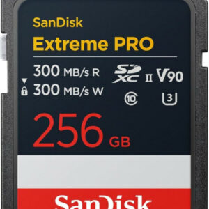 SanDisk SDXC 256GB Extreme PRO UHS-II, V90, 300/300MB/S, 8K