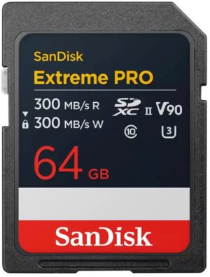 SanDisk SDXC 64GB Extreme PRO UHS-II, V90, 300/300MB/S, 8K
