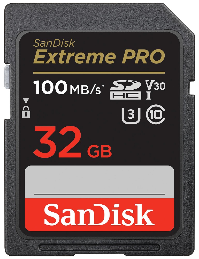 SanDisk SDHC 32GB Extreme Pro 100MBs V30 UHS-I U3